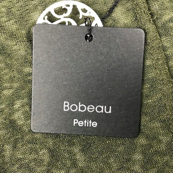 NEW Bobeau Cardigan Women's Small Petite Open Front Green Pockets Holiday - Picture 8 of 8